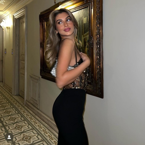 ZARA SEQUIN JUMPSUIT - Picture 8 of 11